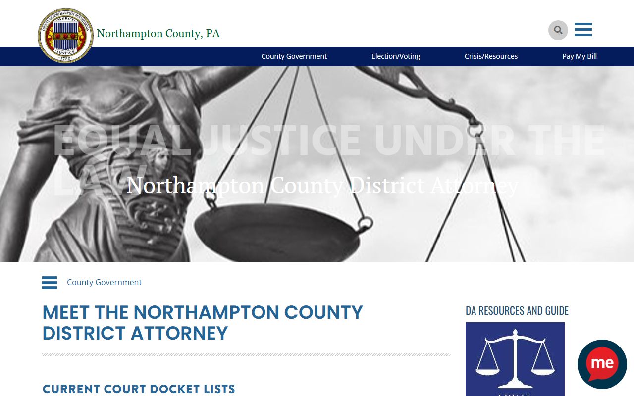 Northampton County District Attorney court records after arrest